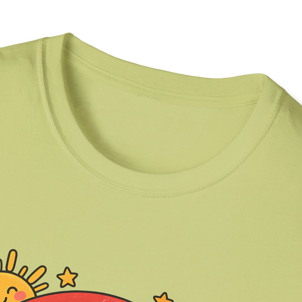 T-Shirt — "Today We Try Again" Retro Rainbow Positive Tee