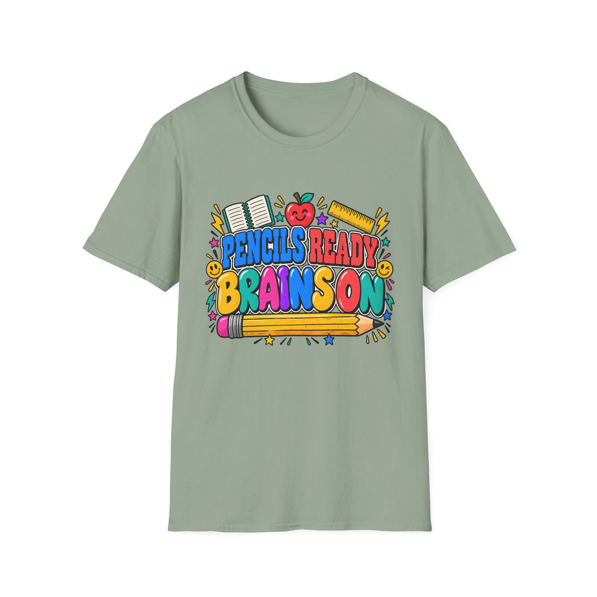 Pencils Ready Brainson Teacher Back-to-School T-Shirt