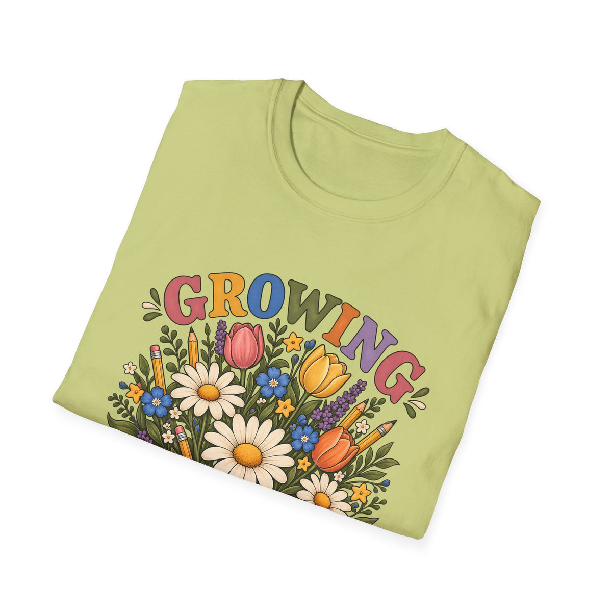 Growing Great Minds T-Shirt — Floral Teacher / Educator Appreciation Tee