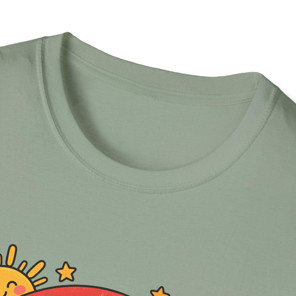 T-Shirt — "Today We Try Again" Retro Rainbow Positive Tee