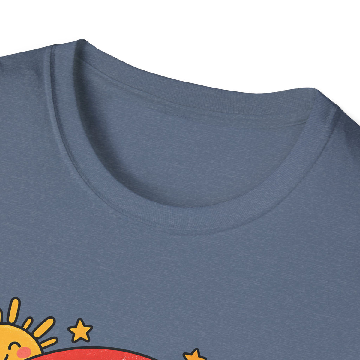 T-Shirt — "Today We Try Again" Retro Rainbow Positive Tee