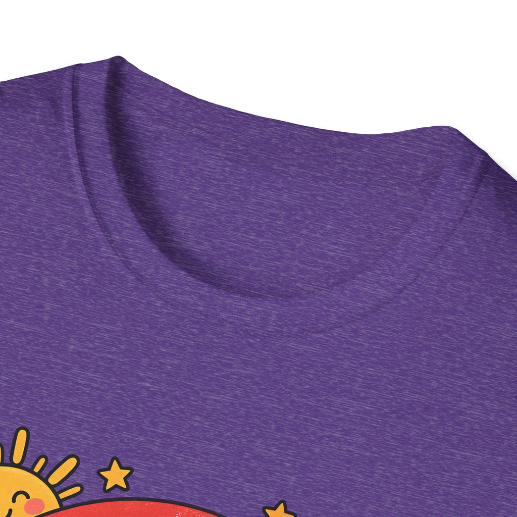 T-Shirt — "Today We Try Again" Retro Rainbow Positive Tee