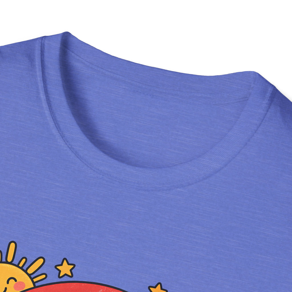 T-Shirt — "Today We Try Again" Retro Rainbow Positive Tee
