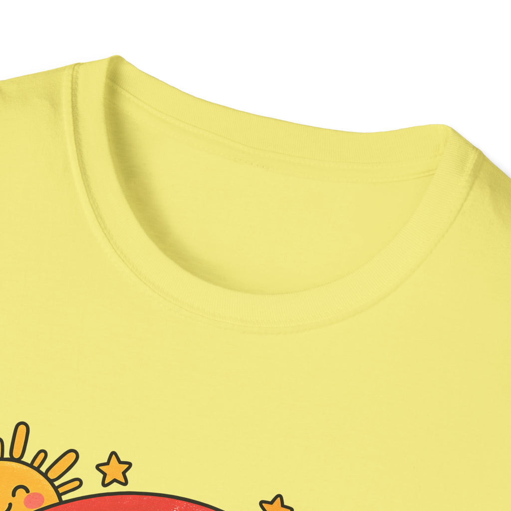 T-Shirt — "Today We Try Again" Retro Rainbow Positive Tee