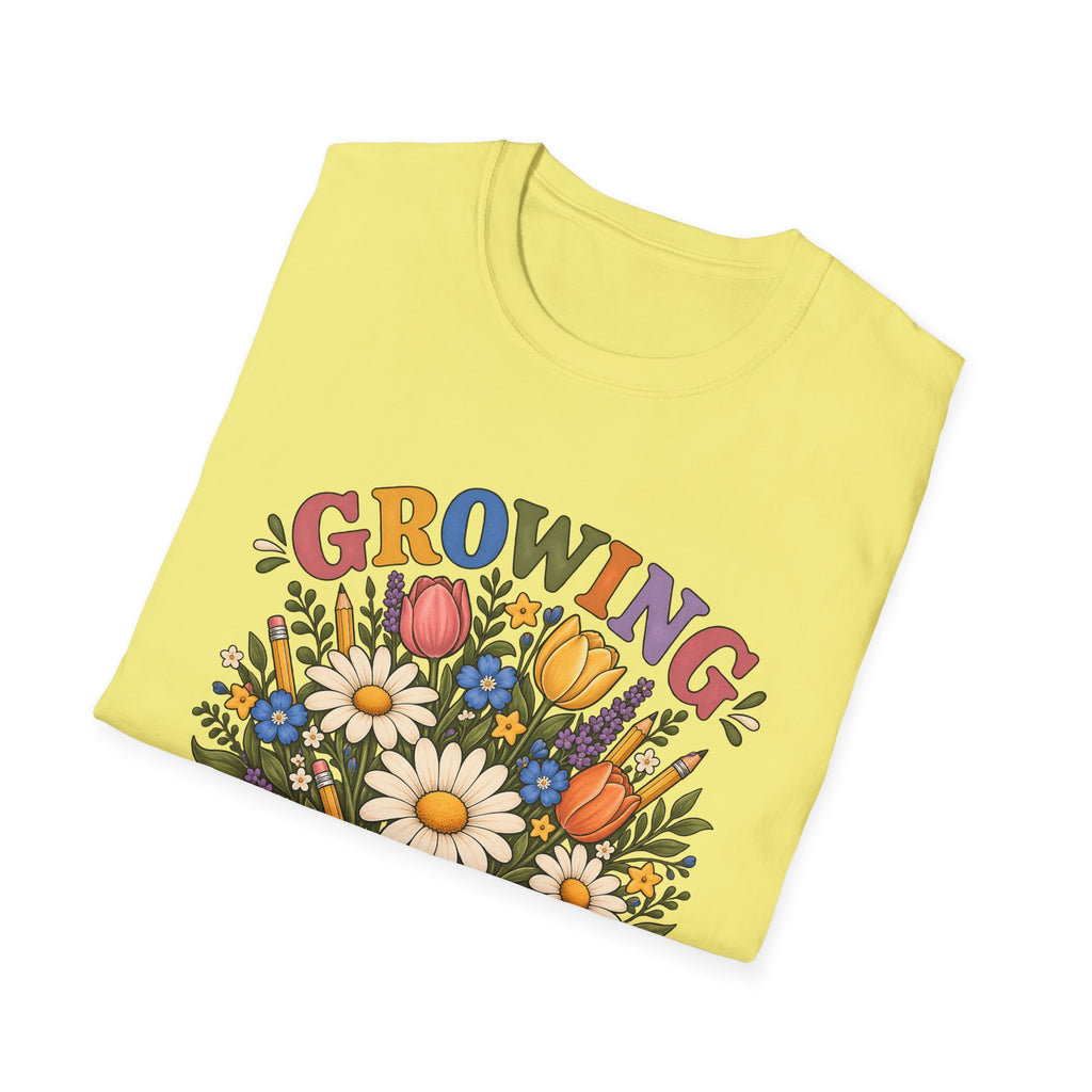Growing Great Minds T-Shirt — Floral Teacher / Educator Appreciation Tee
