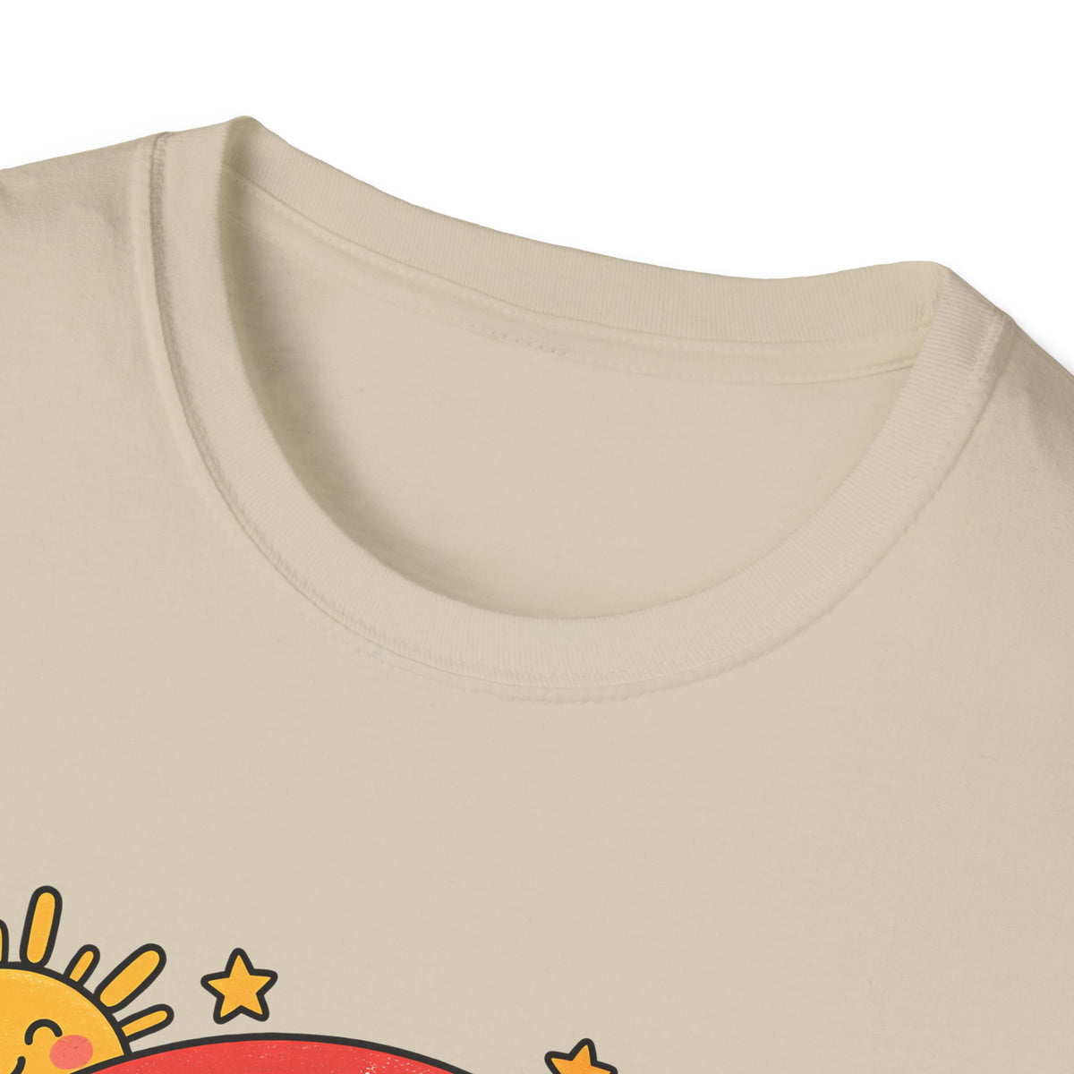 T-Shirt — "Today We Try Again" Retro Rainbow Positive Tee