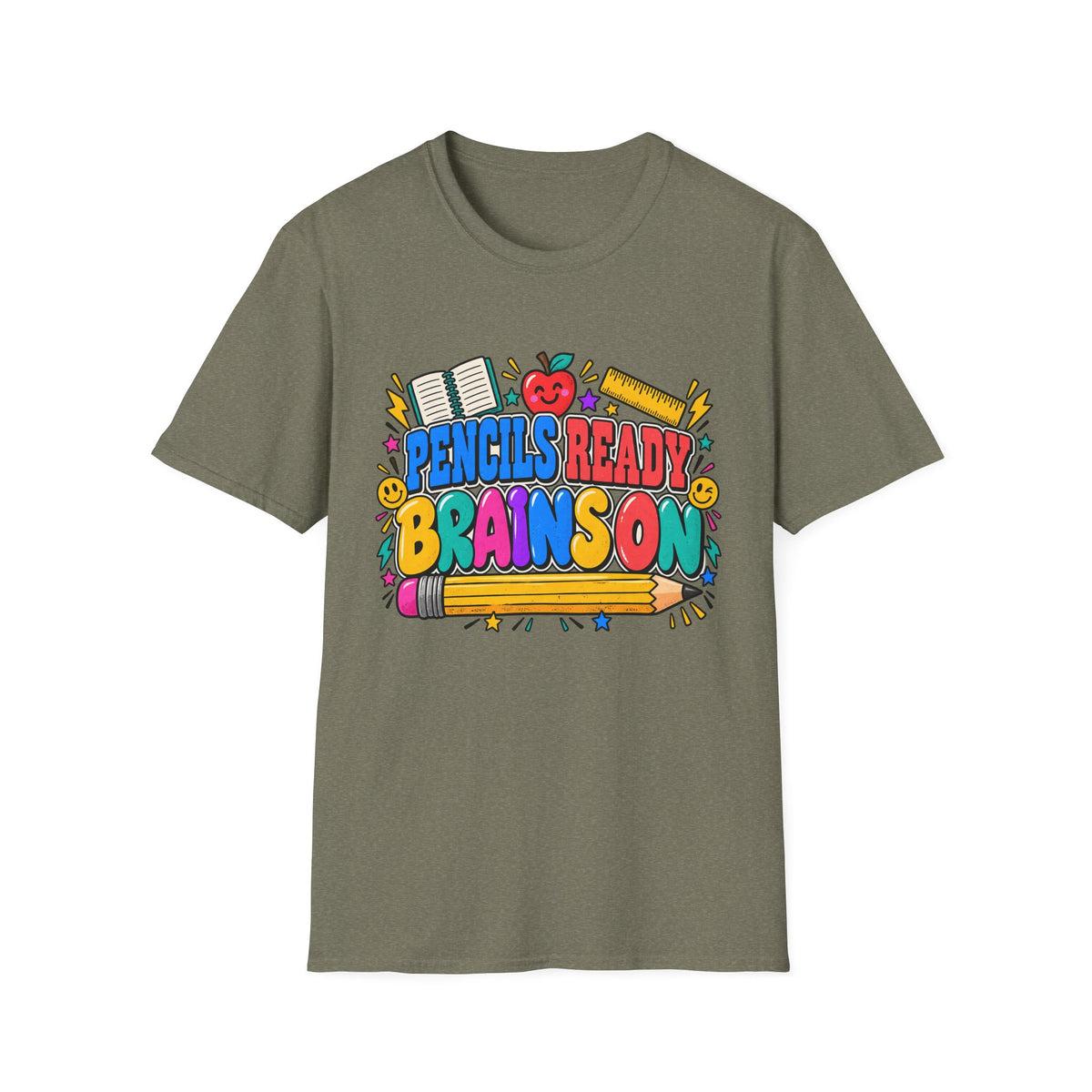 Pencils Ready Brainson Teacher Back-to-School T-Shirt