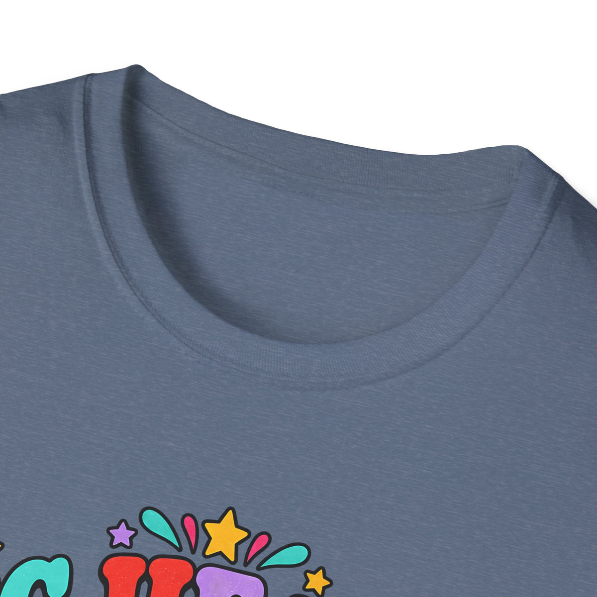 Teacher T‑Shirt — "Big Hearts Teach Here" Colorful Retro Heart & Flowers