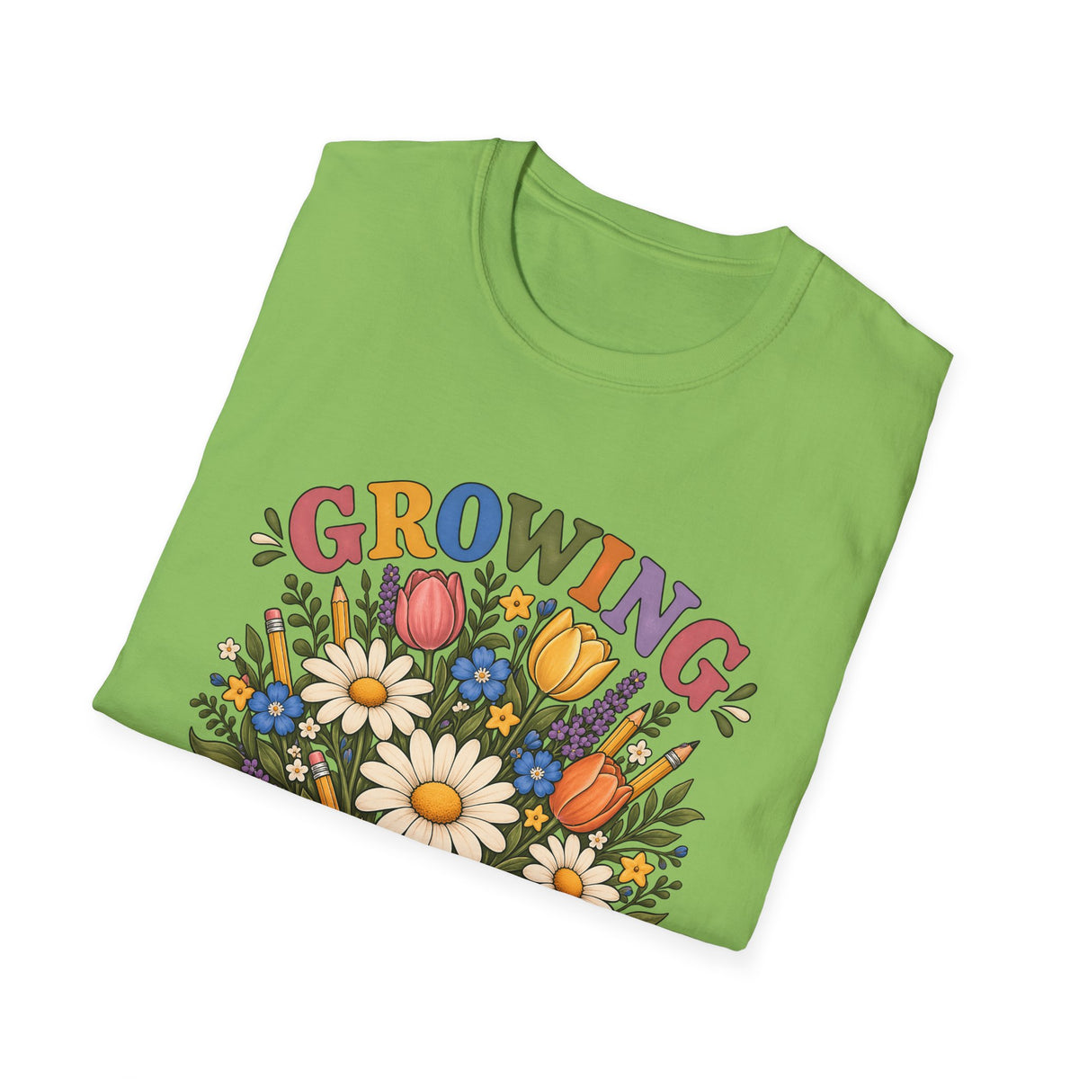 Growing Great Minds T-Shirt — Floral Teacher / Educator Appreciation Tee