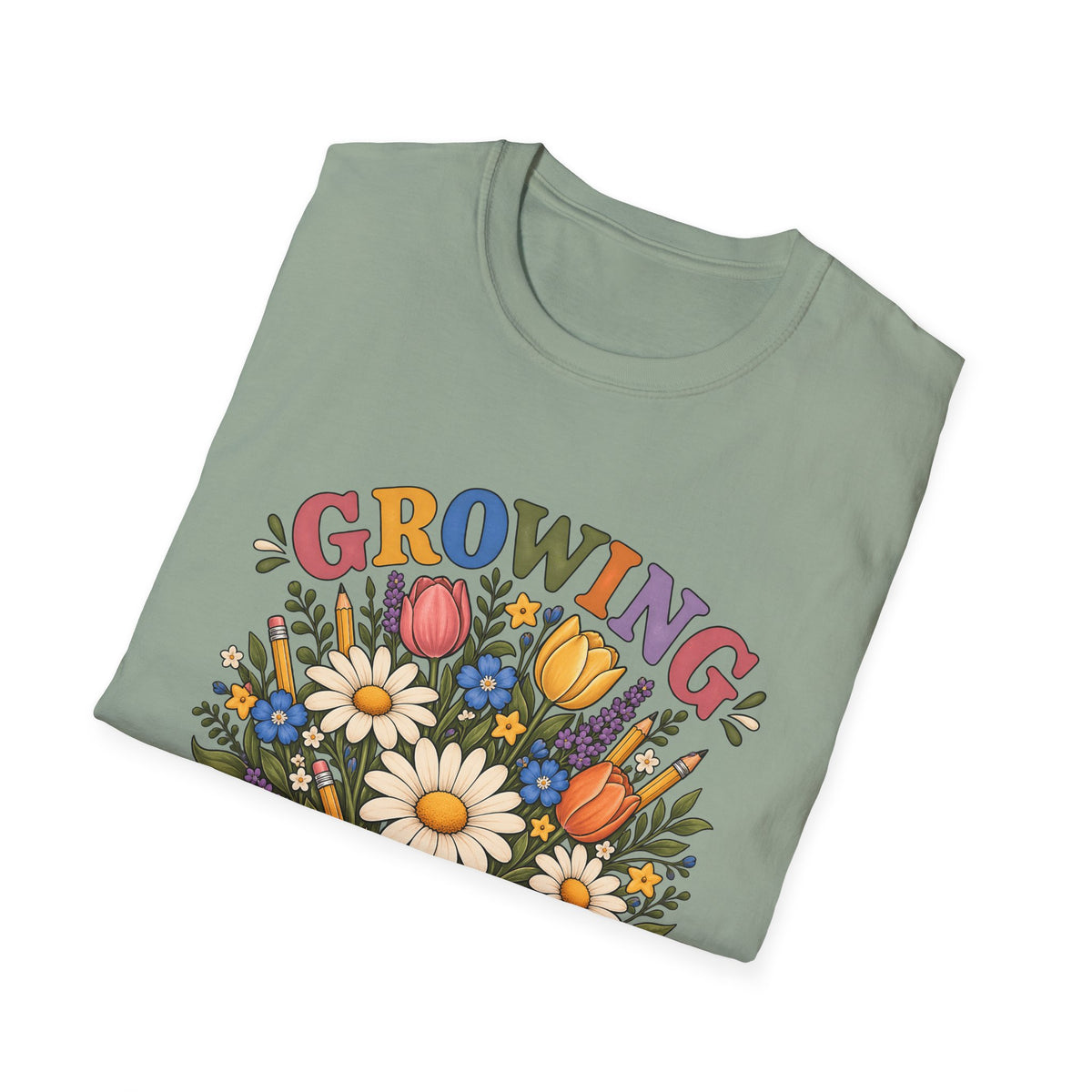Growing Great Minds T-Shirt — Floral Teacher / Educator Appreciation Tee