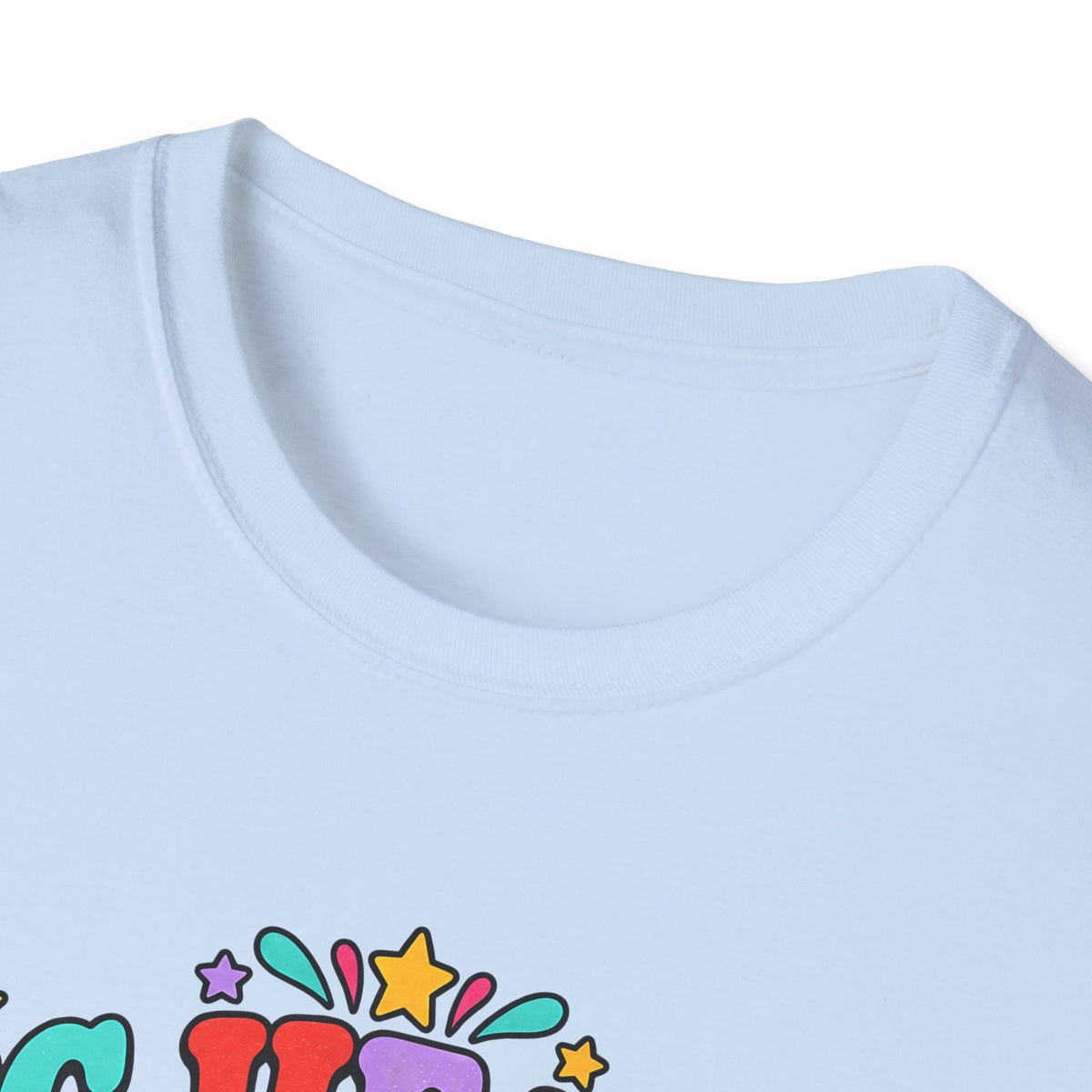 Teacher T‑Shirt — "Big Hearts Teach Here" Colorful Retro Heart & Flowers