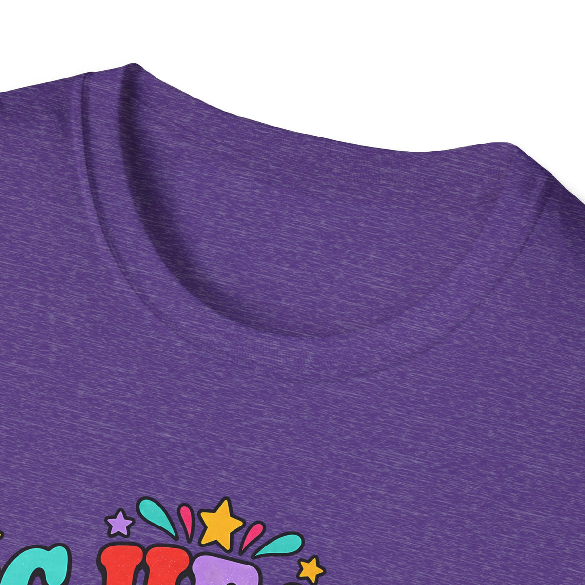 Teacher T‑Shirt — "Big Hearts Teach Here" Colorful Retro Heart & Flowers