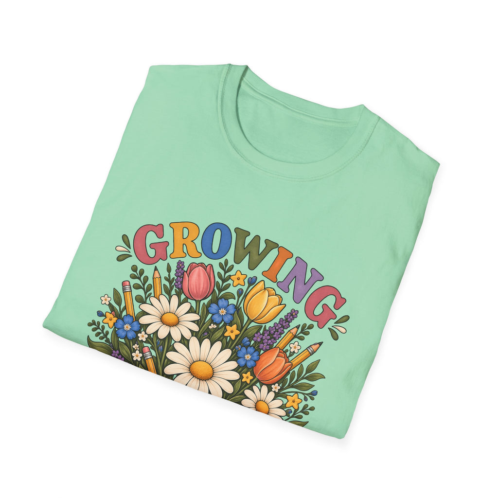 Growing Great Minds T-Shirt — Floral Teacher / Educator Appreciation Tee