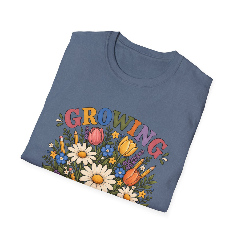 Growing Great Minds T-Shirt — Floral Teacher / Educator Appreciation Tee