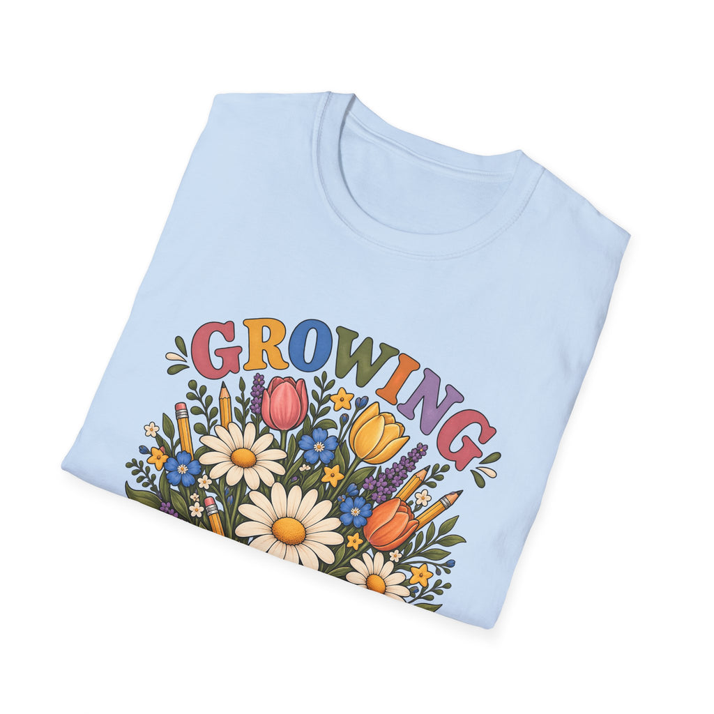 Growing Great Minds T-Shirt — Floral Teacher / Educator Appreciation Tee