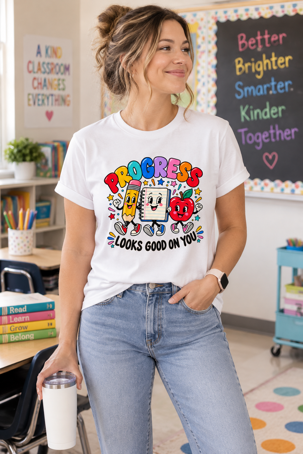 Progress Looks Good on You Inspirational T-Shirt